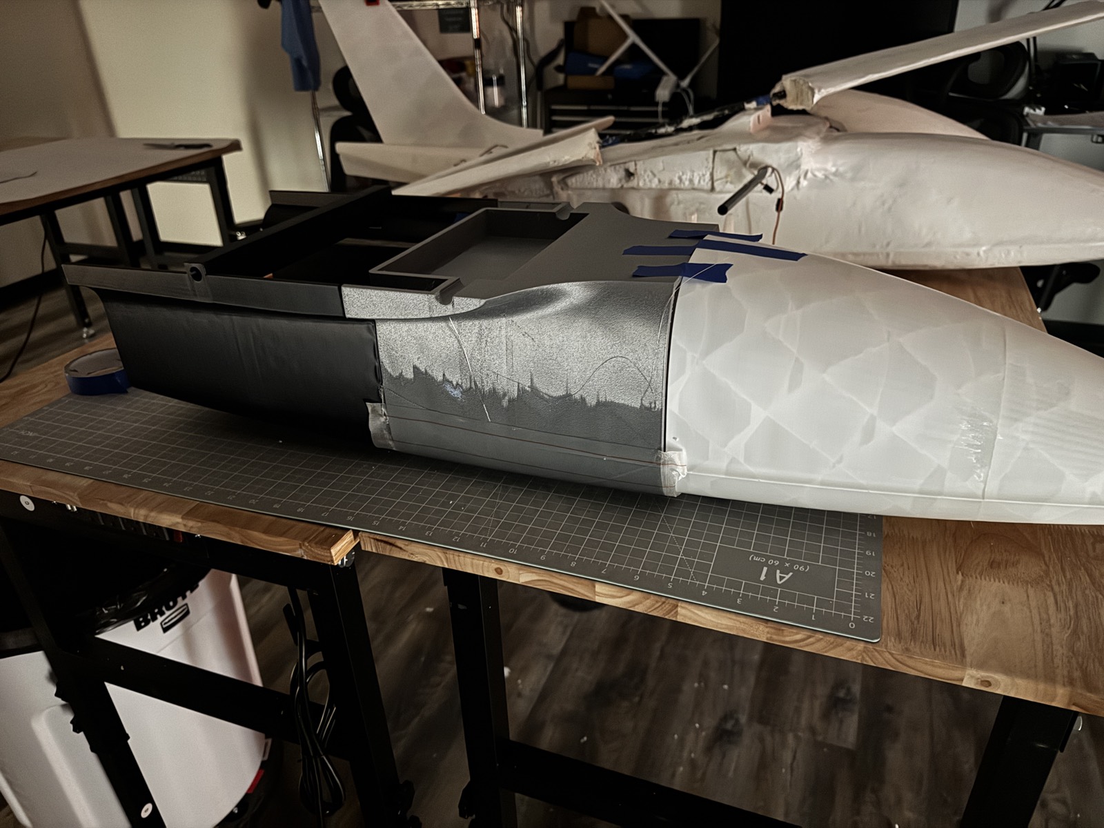 First printed fuselage parts being test fit