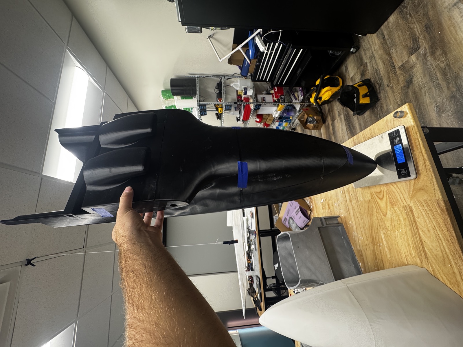 Weighing a printed part